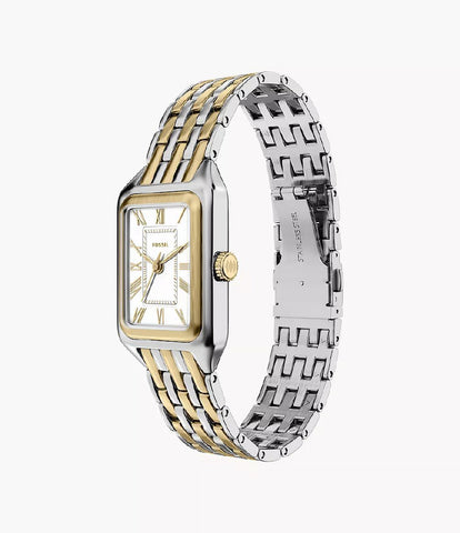 ES5468 FOSSIL Raquel Two-Tone Stainless Steel Water Resistant Elegant Design Quartz Movement