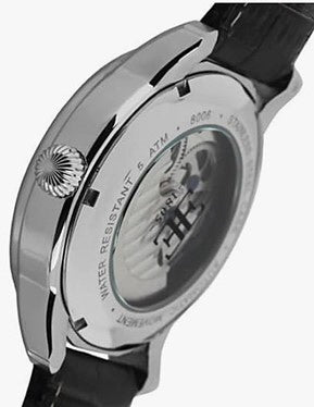ARNSHOW ES800607 Watch - Automatic Skeleton Watch Dual Time Function Moon Phase Display Elegant Design (Image 2)