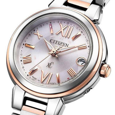 Citizen Women's xC Eco-Drive Radio-Controlled Watch, Stainless Steel Line Happy Flight Series ES9434-53W
