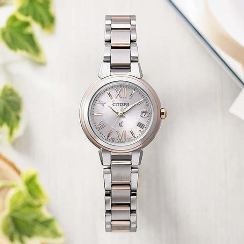 Citizen Women's xC Eco-Drive Radio-Controlled Watch, Stainless Steel Line Happy Flight Series ES9434-53W