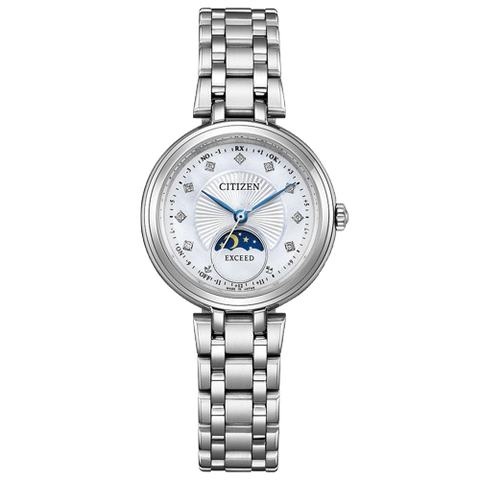 "Citizen EXCEED Ladies Watch, Titania Happy Flight, Solar Powered Eco-Drive Radio-Controlled Watch EE1020-77D"