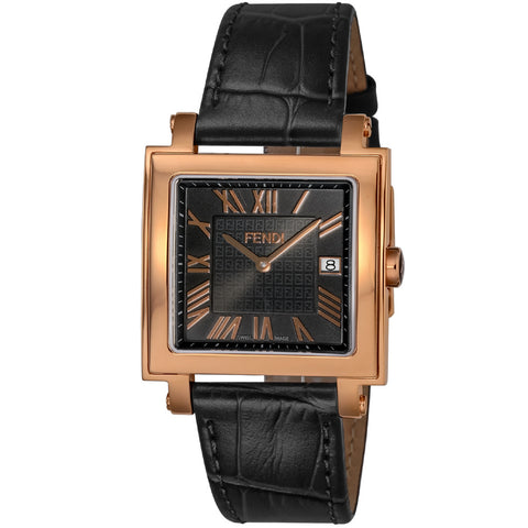 FENDI F604511011 Elegant Design Swiss Movement Water Resistant Genuine Leather Strap
