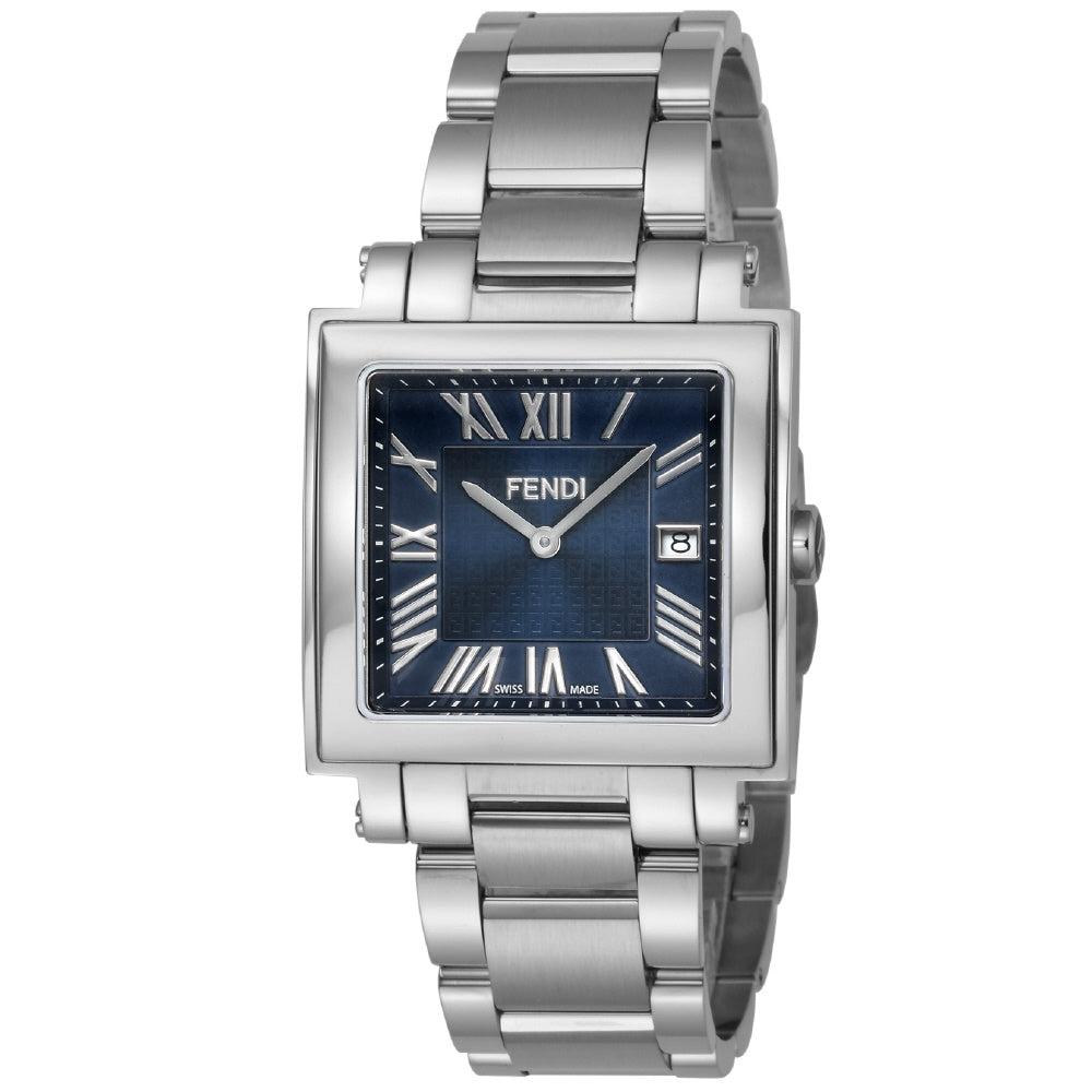 FENDI F606013000 Watch - Elegant Blue Dial Stainless Steel Case Automatic Movement Luxury Watch