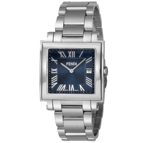 FENDI F606013000 Watch - Elegant Blue Dial Stainless Steel Case Automatic Movement Luxury Watch