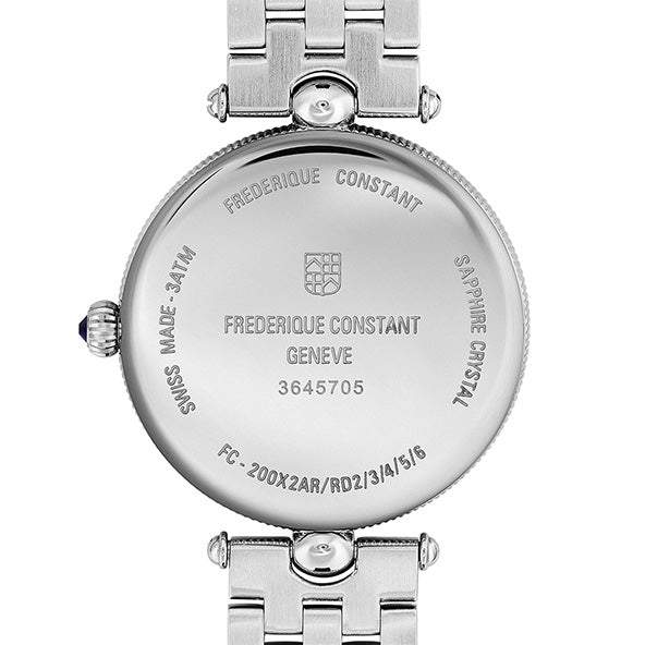 Frederique Constant FC-200MPSAL2AR6B Watch - Swiss Automatic Movement Elegant Blue Dial Stainless Steel Case Leather Strap (I
