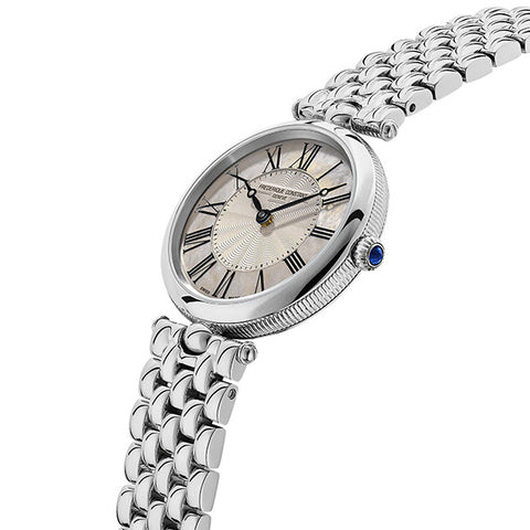 Frederique Constant FC-200MPSAL2AR6B Watch - Swiss Automatic Movement Elegant Blue Dial Stainless Steel Case Leather Strap (I