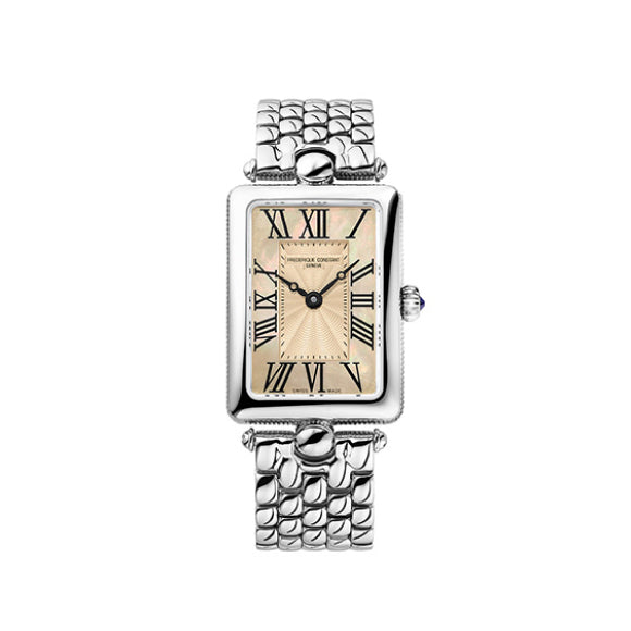 Frederique Constant FC-200MPSAL2AC6B Watch - Elegant Swiss Automatic Watch with Blue Dial Leather Strap Date Function (Image 