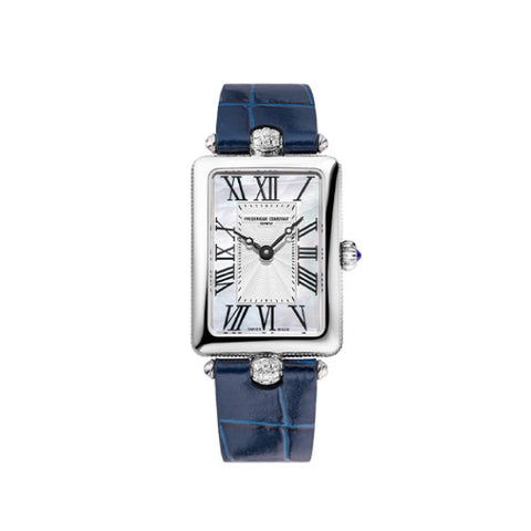 Frederique Constant FC-200MPSAL2AC6B Watch - Elegant Swiss Automatic Watch with Blue Dial Leather Strap Date Function (Image 