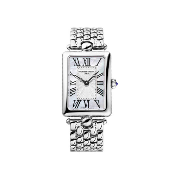 Frederique Constant FC-200MPSAL2AC6B Watch - Elegant Swiss Automatic Watch with Blue Dial Leather Strap Date Function (Image 
