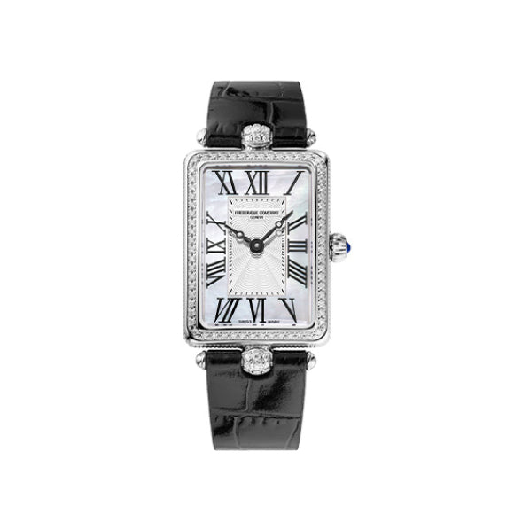 Frederique Constant FC-200MPSAL2AC6B Watch - Elegant Swiss Automatic Watch with Blue Dial Leather Strap Date Function (Image 