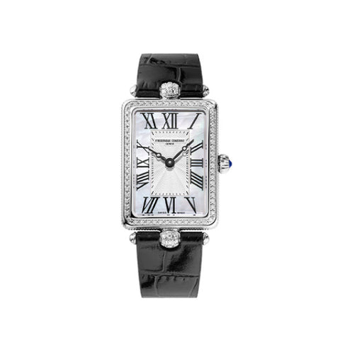 Frederique Constant FC-200MPSAL2AC6B Watch - Elegant Swiss Automatic Watch with Blue Dial Leather Strap Date Function (Image 