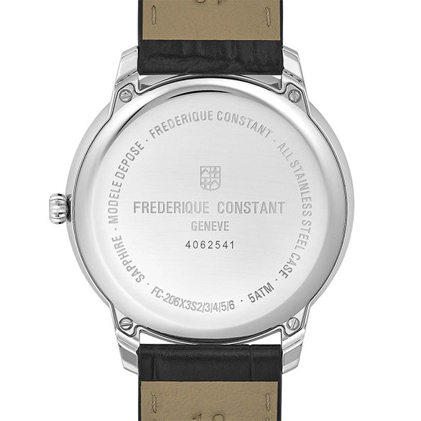 Frederique Constant FC-206B3S6 Watch - Swiss Automatic Movement Elegant Silver Dial Classic Leather Strap (Image 2)