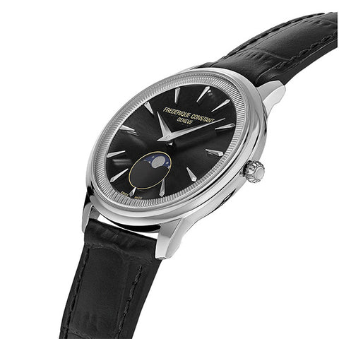 Frederique Constant FC-206B3S6 Watch - Swiss Automatic Movement Elegant Silver Dial Classic Leather Strap (Image 3)