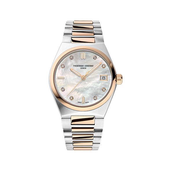 Frederique Constant FC-240LBD2NHD6B Watch - Swiss Automatic Movement Elegant Rose Gold Case Leather Strap (Image 5)
