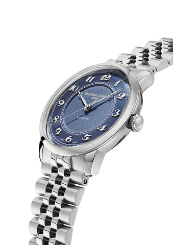 Frederique Constant FC-301BL3B6B Watch - Swiss Automatic Movement Elegant Blue Dial Leather Strap Luxury Watch (Image 3)