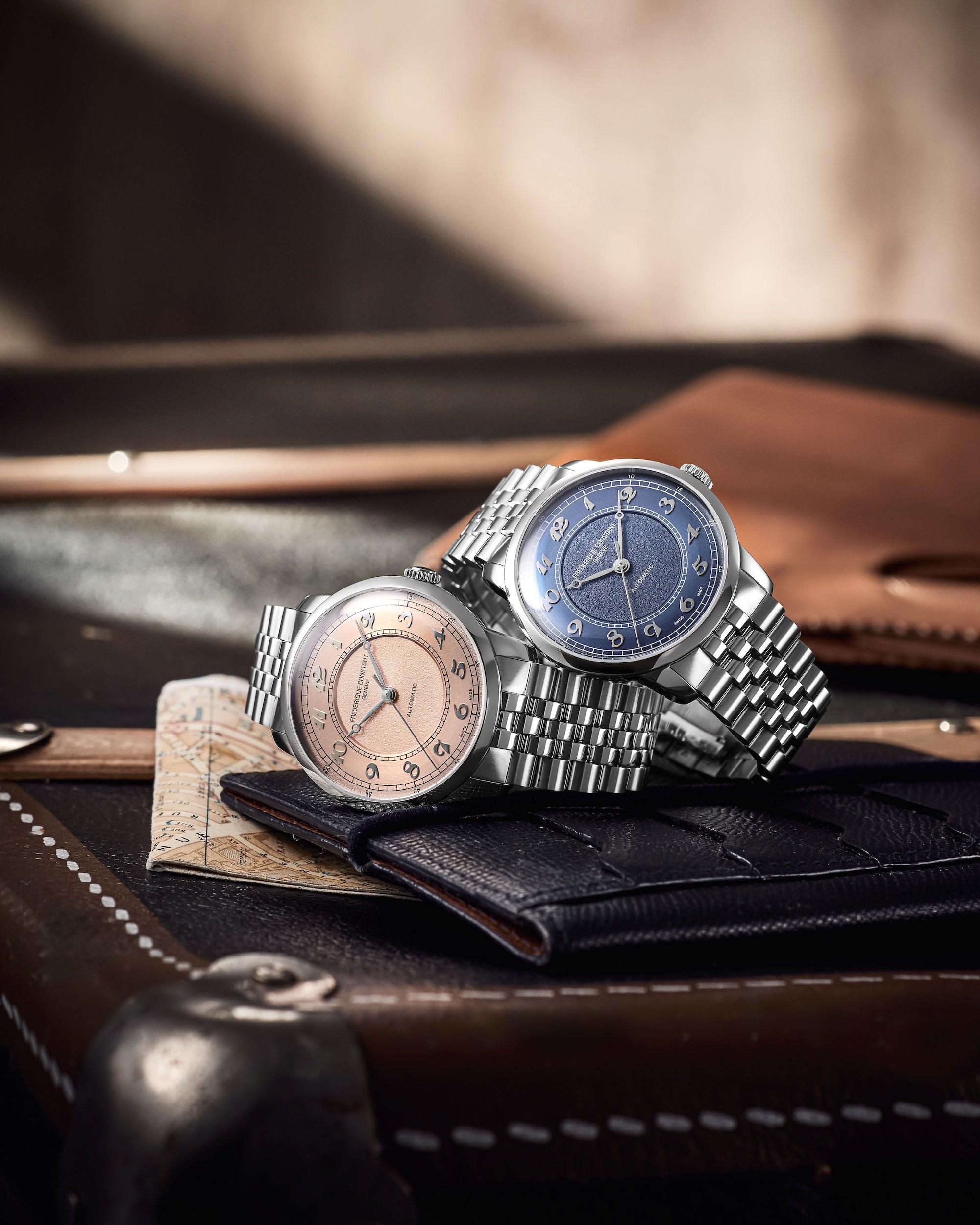 Frederique Constant FC-301BL3B6B Watch - Swiss Automatic Movement Elegant Blue Dial Leather Strap Luxury Watch (Image 7)