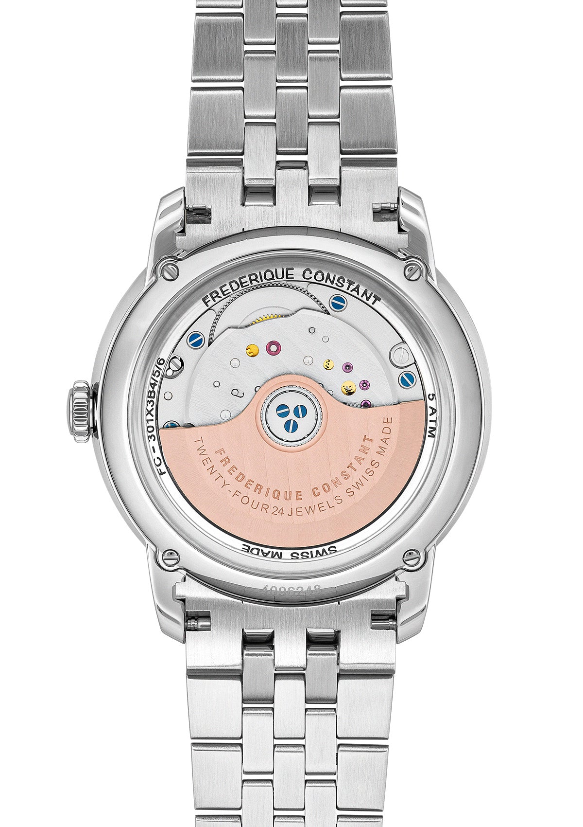 Frederique Constant FC-301SAL3B6B Watch - Swiss Automatic Movement Elegant Design Sapphire Crystal Leather Strap (Image 2)