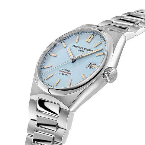 Frederique Constant FC-303LB3NH6B Watch - Swiss Automatic Movement Elegant Blue Dial Genuine Leather Strap (Image 3)