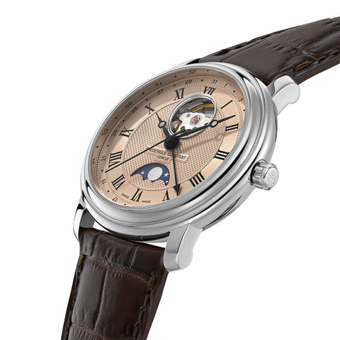 Frederique Constant FC-335MCSALB4P26 Watch - Swiss Automatic Movement Elegant Blue Dial Stainless Steel Case Luxury Watch (Im