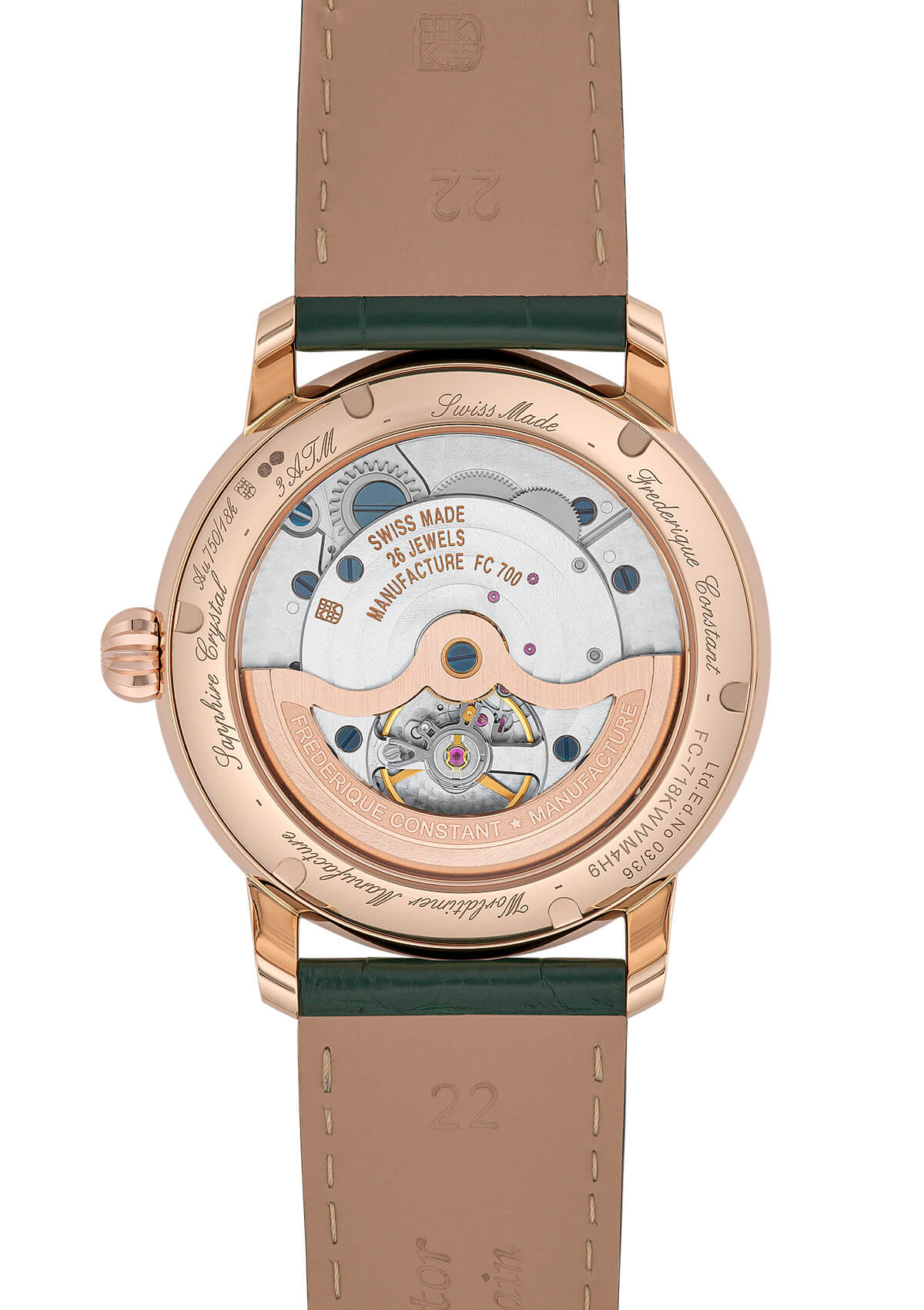 Frederique Constant FC-718KWWM4H9 Watch - Elegant Swiss Automatic Movement Classic Design Sapphire Crystal Water Resistant (I