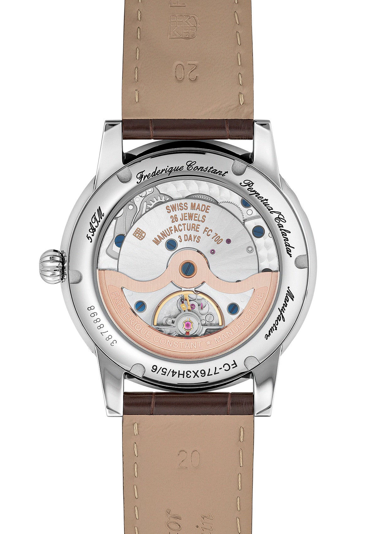 Frederique Constant FC-776SAL3H6 Watch - Elegant Swiss Automatic Watch with Sapphire Crystal and Leather Strap (Image 2)
