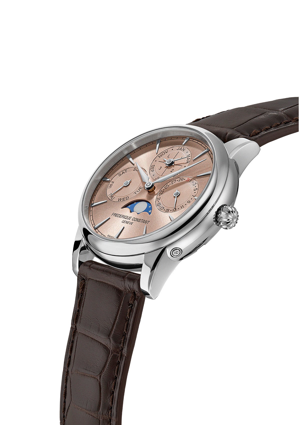 Frederique Constant FC-776SAL3H6 Watch - Elegant Swiss Automatic Watch with Sapphire Crystal and Leather Strap (Image 3)