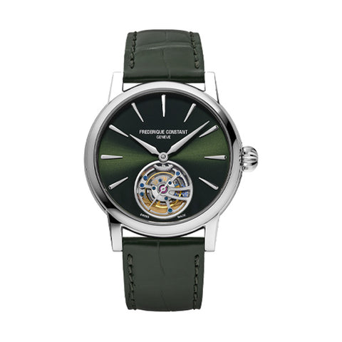 Frederique Constant FC-980AV3H8 Watch - Luxury Swiss Automatic Watch with Sapphire Crystal Chronograph and Leather Strap (Ima