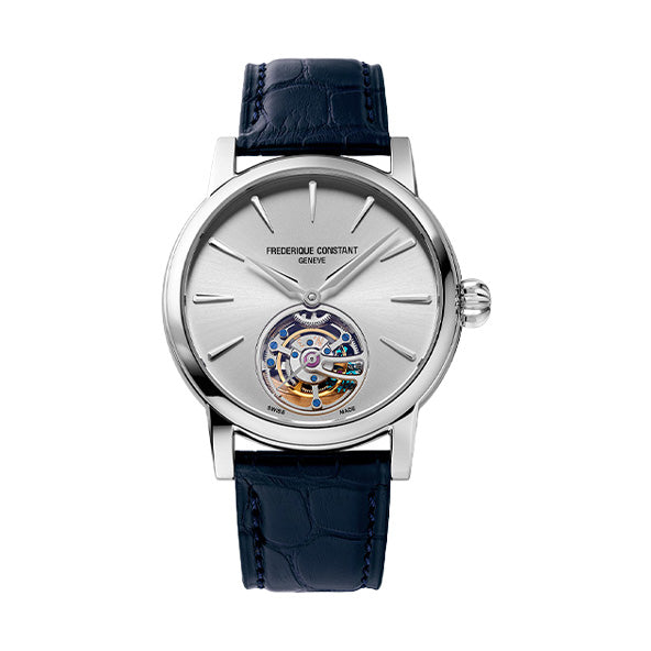 Frederique Constant FC-980AV3H8 Watch - Luxury Swiss Automatic Watch with Sapphire Crystal Chronograph and Leather Strap (Ima