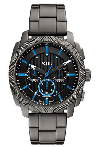 FOSSIL FS6098 Machine Chronograph Smoke Stainless Steel Watch Smoke Water Resistant Stylish Design