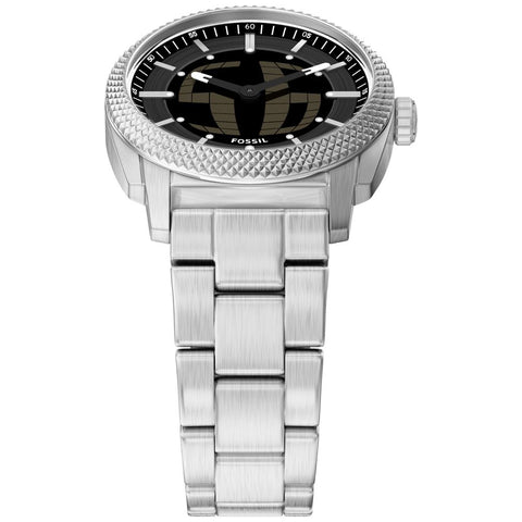IPPO JAPAN WATCH FS6155 Watch - FOSSIL Machine Chronograph Stainless Steel Black Dial Water Resistant Leather Strap (Image 2)