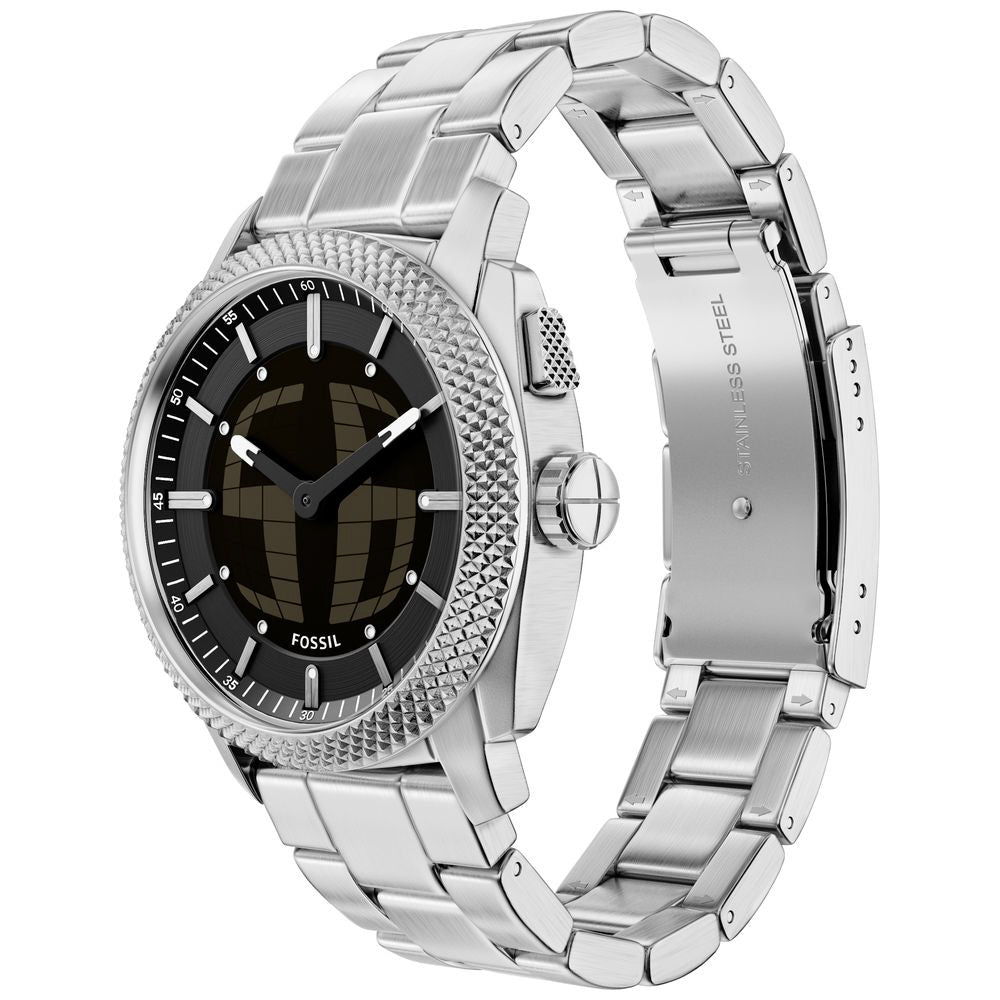 IPPO JAPAN WATCH FS6155 Watch - FOSSIL Machine Chronograph Stainless Steel Black Dial Water Resistant Leather Strap (Image 3)