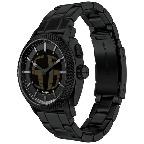 FS6156 FOSSIL Machine Stainless Steel Chronograph Water Resistant 50mm Case Leather Strap