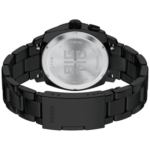 FS6156 FOSSIL Machine Stainless Steel Chronograph Water Resistant 50mm Case Leather Strap
