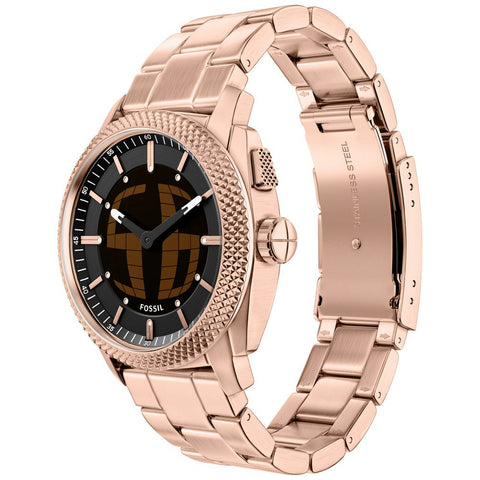 FS6158 FOSSIL Machine Stainless Steel Chronograph Water Resistant Modern Design 50mm Case