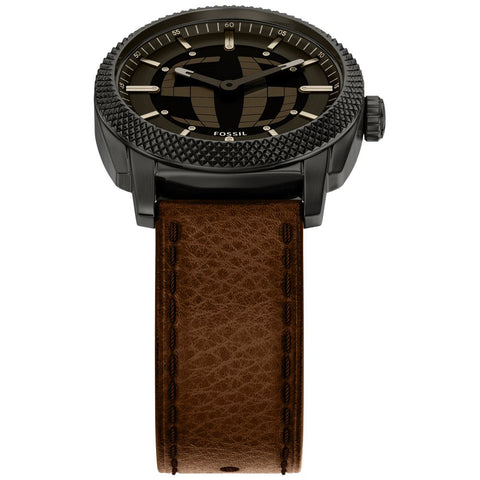 FS6165 FOSSIL Machine Chronograph Stainless Steel Water Resistant Leather Strap 50mm Case