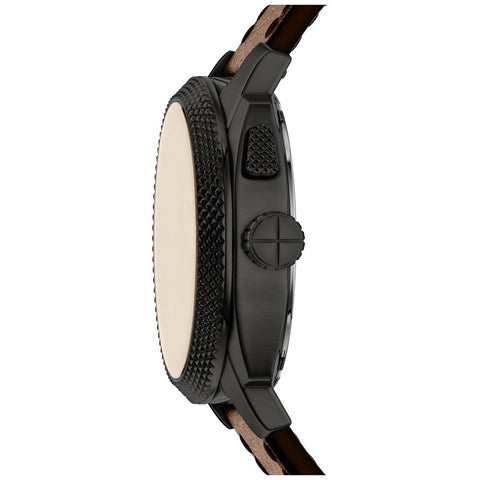 FS6165 FOSSIL Machine Chronograph Stainless Steel Water Resistant Leather Strap 50mm Case