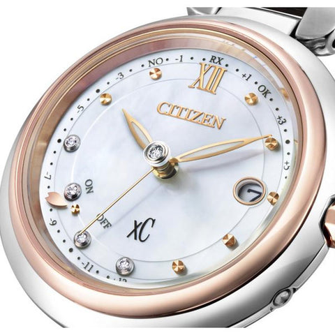 Citizen Women's xC Mizu Collection Titania Happy Flight Eco-Drive Radio-Controlled Watch Floret Diamond Model ES9466-65W