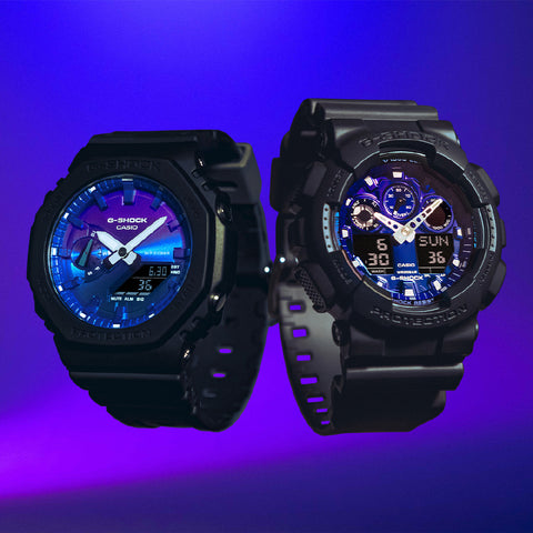 CASIO GA-2100FL-1AJF G-SHOCK Flame Series Black Lightweight Shock Resistant Water Resistant Stylish Design