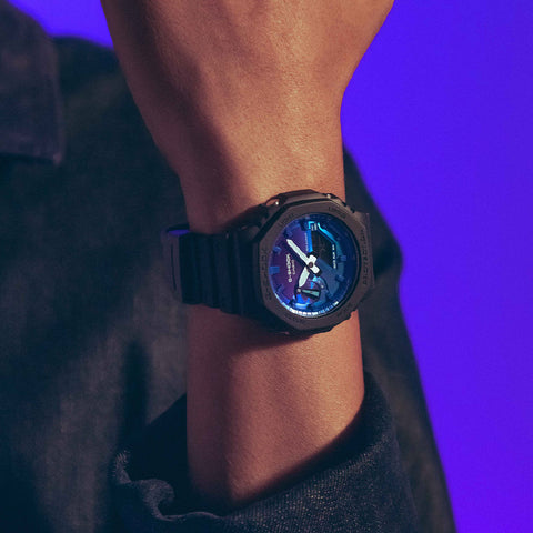 CASIO GA-2100FL-1AJF G-SHOCK Flame Series Black Lightweight Shock Resistant Water Resistant Stylish Design