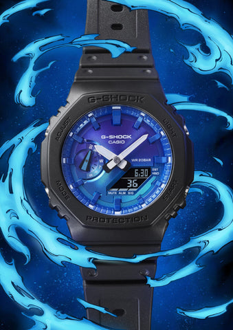 CASIO GA-2100FL-1AJF G-SHOCK Flame Series Black Lightweight Shock Resistant Water Resistant Stylish Design