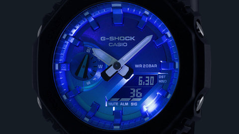CASIO GA-2100FL-1AJF G-SHOCK Flame Series Black Lightweight Shock Resistant Water Resistant Stylish Design