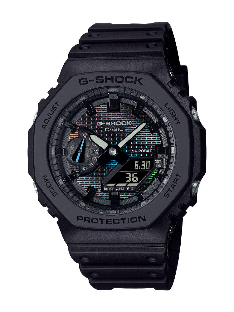 CASIO GA-2100RW-1AJF Watch - Men's G-Shock Brick Pattern Design (Image 2)