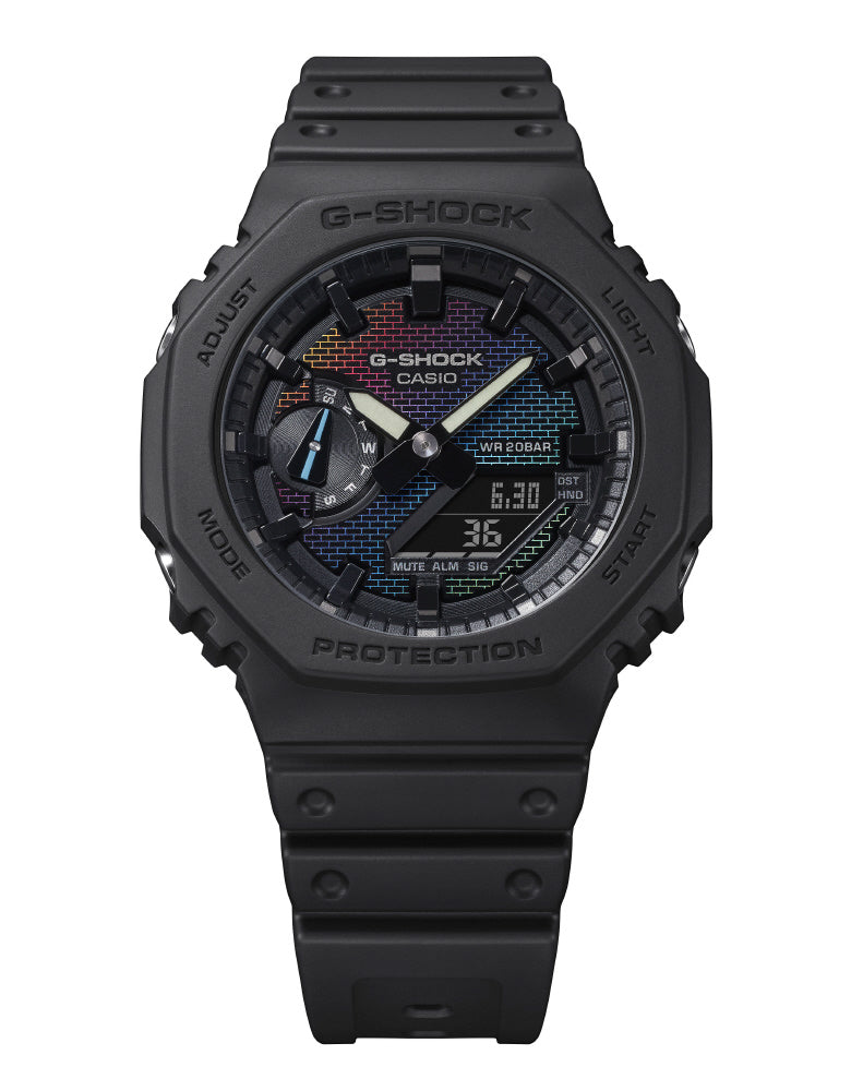 CASIO GA-2100RW-1AJF Watch - Men's G-Shock Brick Pattern Design (Image 3)