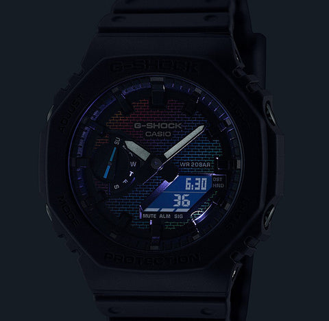CASIO GA-2100RW-1AJF Watch - Men's G-Shock Brick Pattern Design (Image 4)