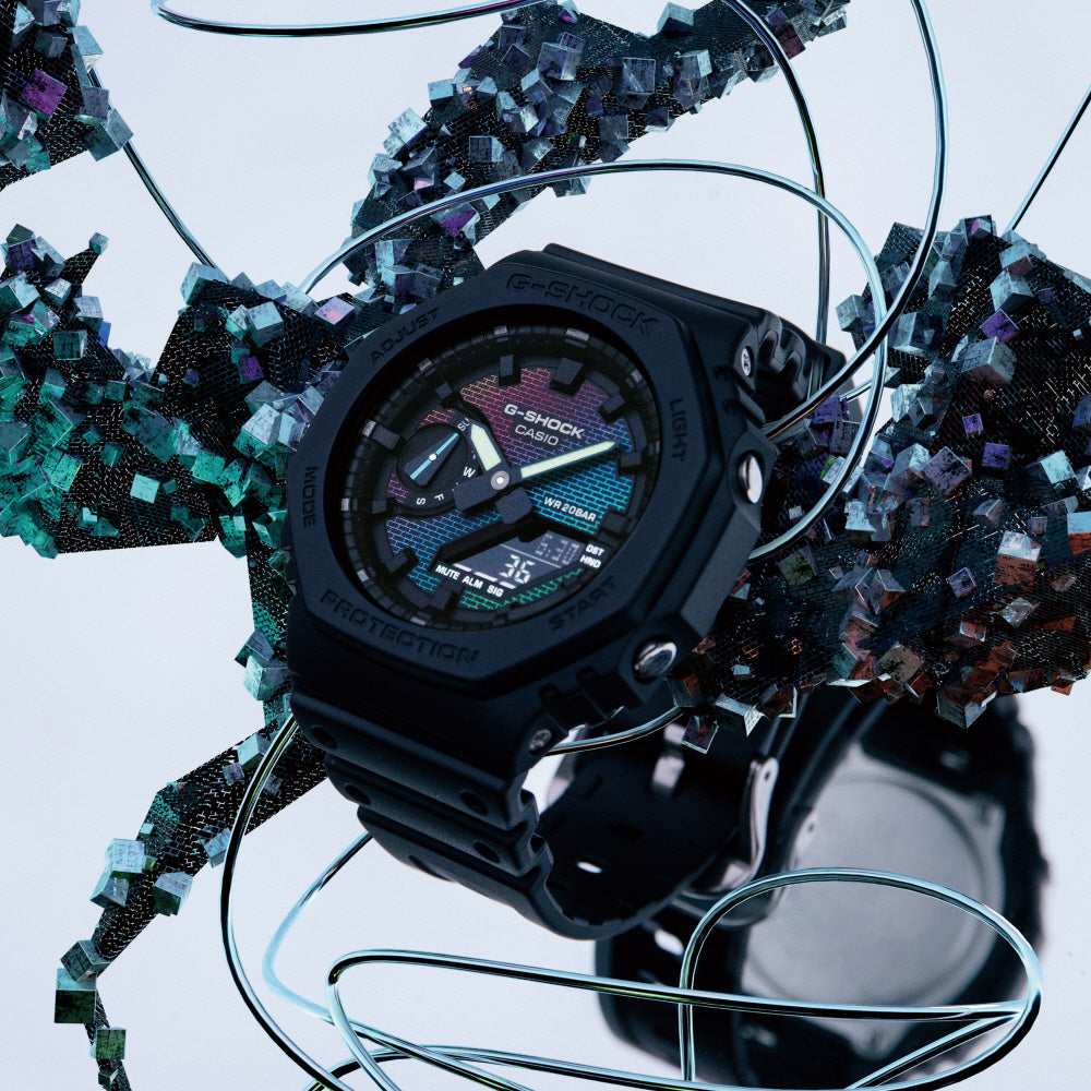 CASIO GA-2100RW-1AJF Watch - Men's G-Shock Brick Pattern Design (Image 7)
