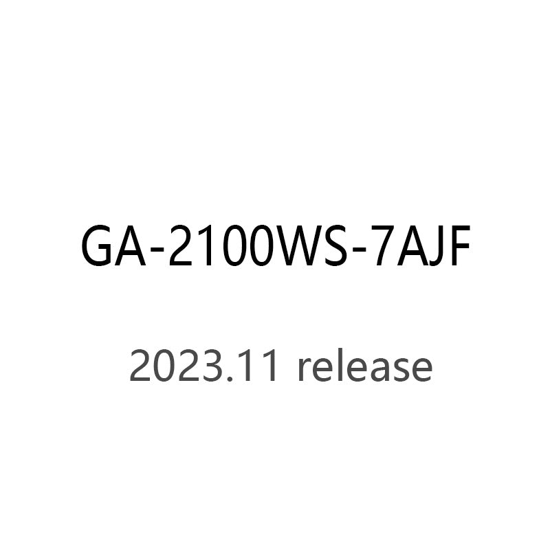 CASIO gshock GA-2100WS-7AJF GA-2100WS-7A Quartz Resin 20ATM watch 2023.11Release