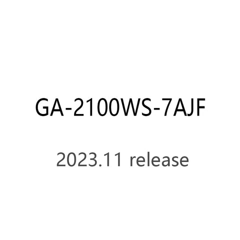 CASIO gshock GA-2100WS-7AJF GA-2100WS-7A Quartz Resin 20ATM watch 2023.11Release
