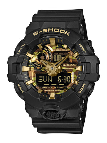 CASIO GA700CF1AJF G-SHOCK Camo and Gold Black Shock Resistant LED Light Water Resistant