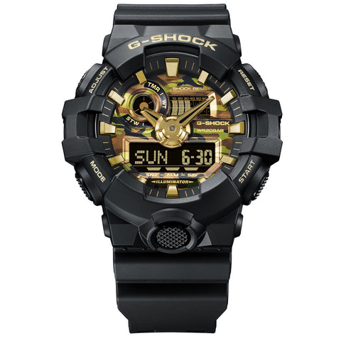 CASIO GA700CF1AJF G-SHOCK Camo and Gold Black Shock Resistant LED Light Water Resistant