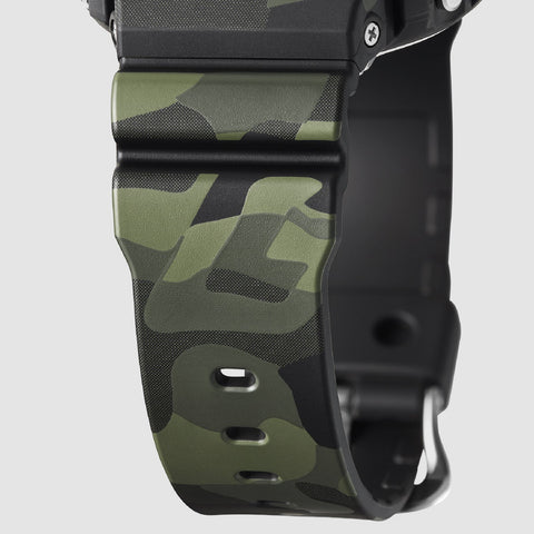 CASIO GAV01CMG3AJF G-SHOCK Camo and Gold Model Stylish Khaki Design Shock Resistant Water Resistant LED Light